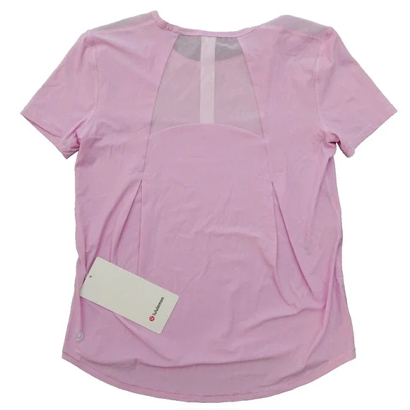 New Lululemon Size 0 Sculpt Short Sleeve Shirt Classic Fit VITP Vita Pink - Picture 2 of 7